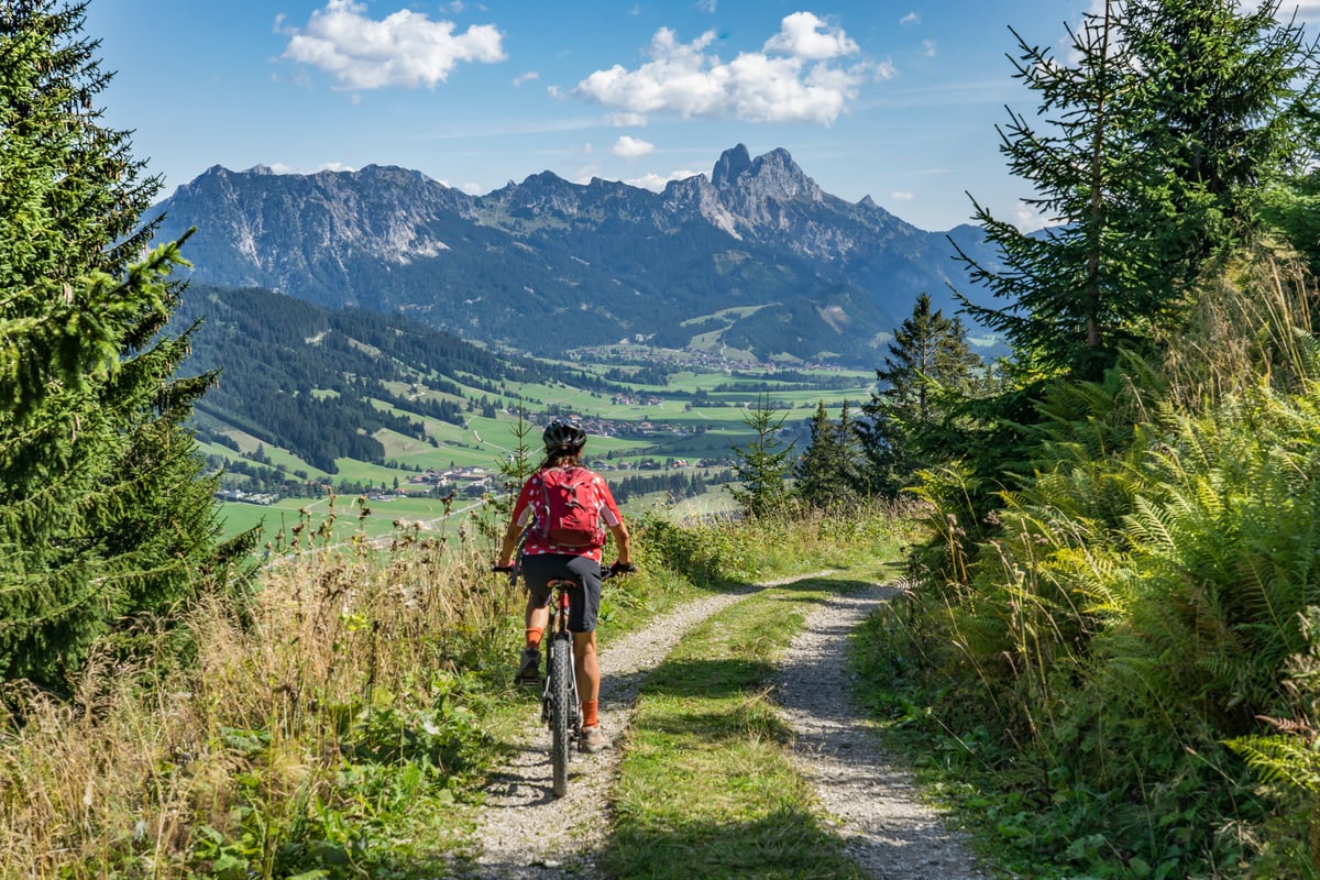 woman with electric mountain bike